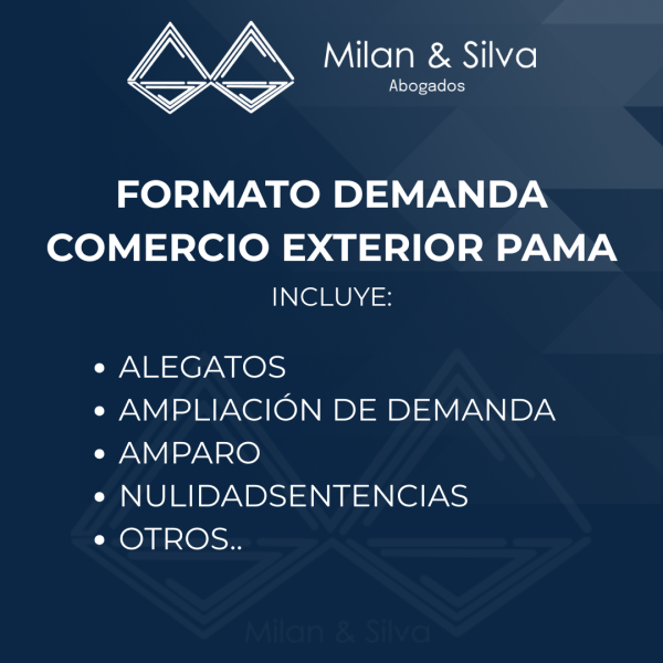 FORMATO DEMANDA COMERCIO EXTERIOR PAMA