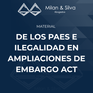 DE LOS PAES E ILEGALIDAD EN AMPLIACIONES DE EMBARGO ACT
