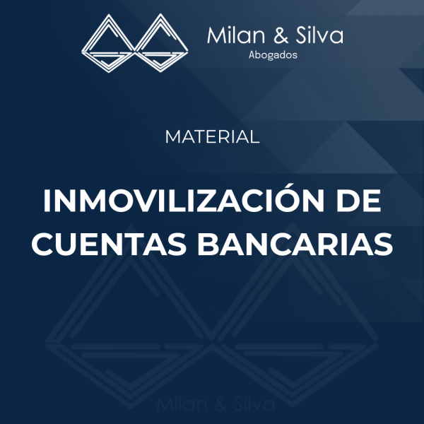 INMOVILIZACIÓN DE CUENTAS BANCARIAS