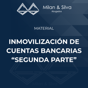 INMOVILIZACIÓN DE CUENTAS BANCARIAS “SEGUNDA PARTE”