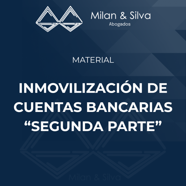 INMOVILIZACIÓN DE CUENTAS BANCARIAS “SEGUNDA PARTE”