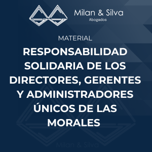 Responsabilidad solidaria de los directores, gerentes y administradores únicos de las morales